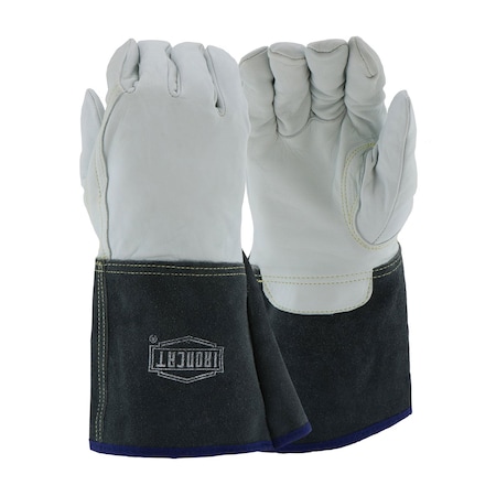 Pip Ironcat Premium Top Grain Kidskin Leather Tig Glove with Kevlar - Split Leather Gauntlet Cuff 6144/S